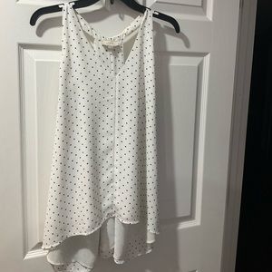 Polk dot flowy tank
